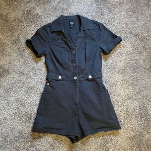 BDG Womens Denim Romper Playsuit Black S